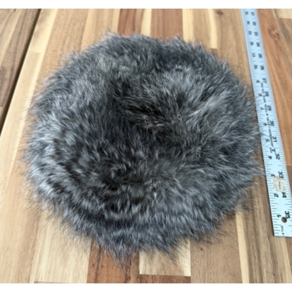 Parkhurst Faux Fur Beret Hat Gray‎ Black Salt and Pepper Winter Accessory OS